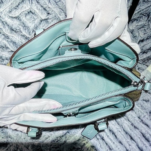 NWT - COACH MINI SAGE CARRYALL IN SIGNATURE CANVAS (F29434) - Picture 9 of 13